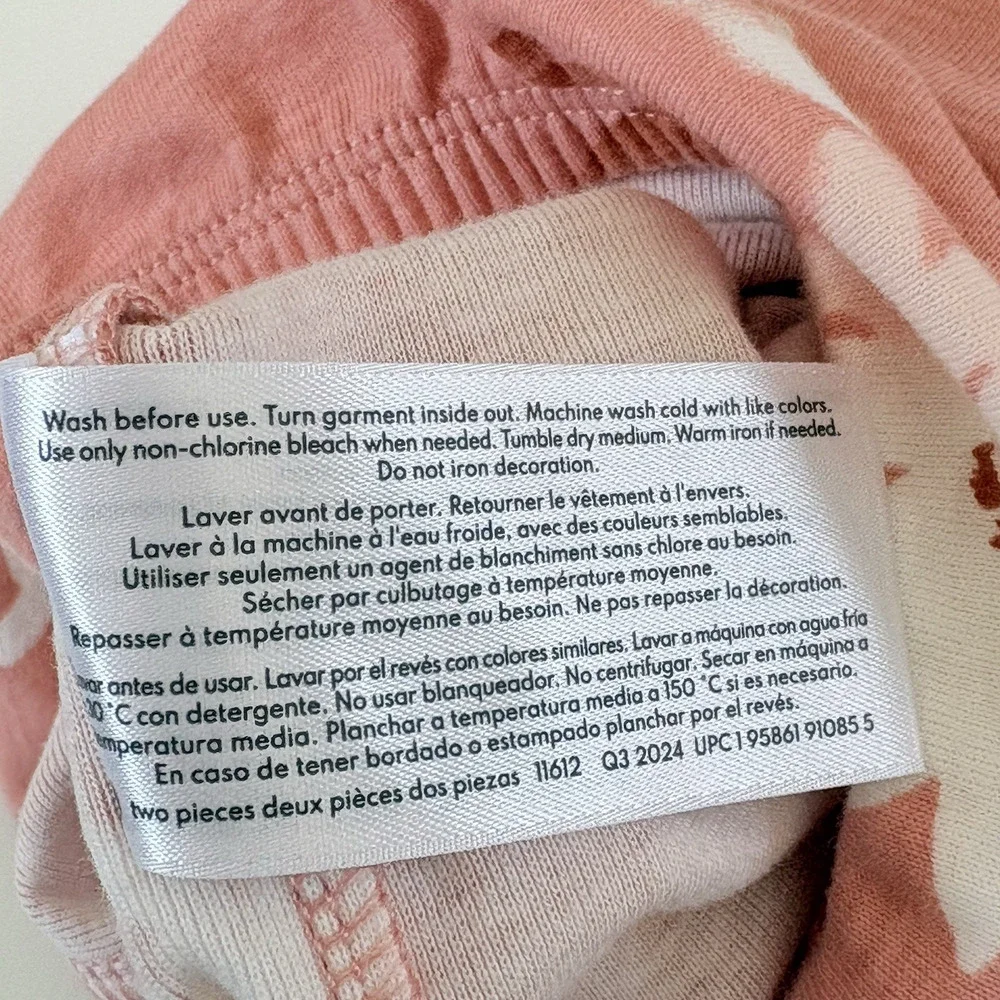 Carters Baby Girl Sleeper Gown Set 3 Months 100% Cotton Pink Floral Dragonfly